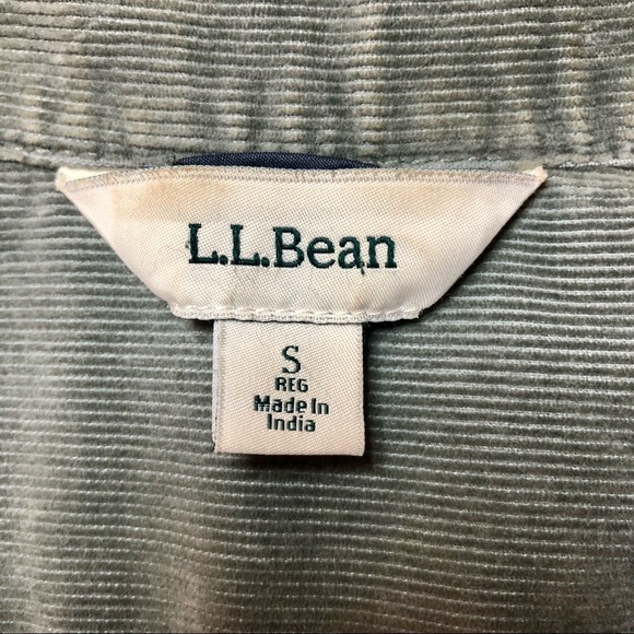 LL BEAN sz Small sage green corduroy jacket - Picture 2 of 6